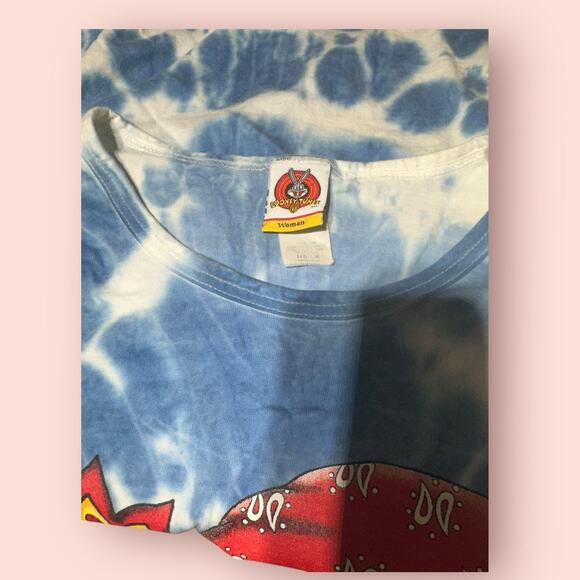 Vintage 90s Tweety Bird Tie Dye Looney Tunes Warner Bros T-Shirt Size XL - Picture 3 of 4